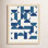 Bauhaus Geometric Blue and Teal Print