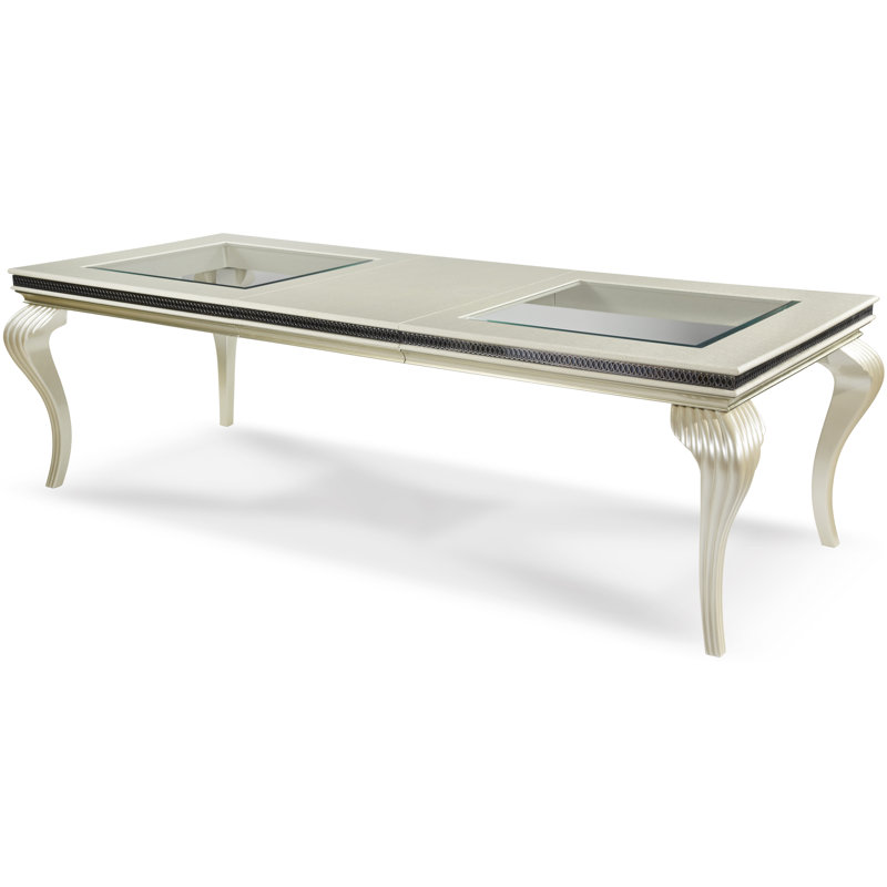 Hollywood Swank Dining Table, Pearl Caviar