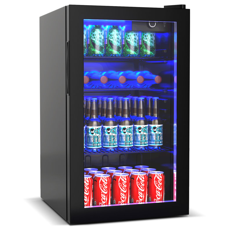 Mini réfrigérateur à 120 bouteilles avec porte vitrée