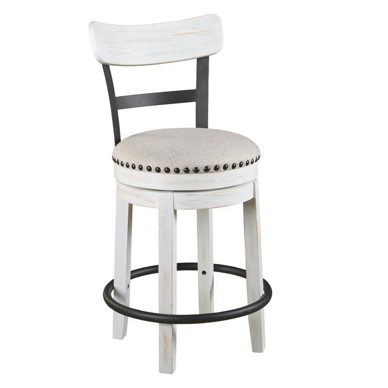 Tabouret de bar et de comptoir pivotant, Brun clair, Tabouret de bar (siège d'une hauteur de 30 po)