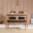 Modern Scandinavian Bench with Storage, 43.3 x 19.7 x 15.7 inches | 100% Melamine Coated Particle Board, 100% Linen Fabric, Hornbeam Legs | Ideal for Stylish Home Decor & Organization-1697425458