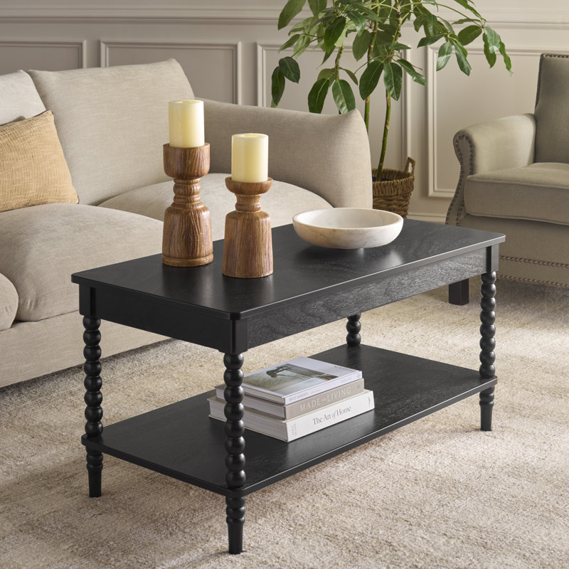 Table basse Or bis, Noir mat