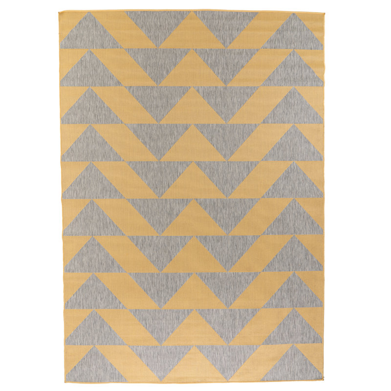 Raylena Geometric Machine Made Indoor / Outdoor Area Rug, Rectangle 1'11" x 3'7"