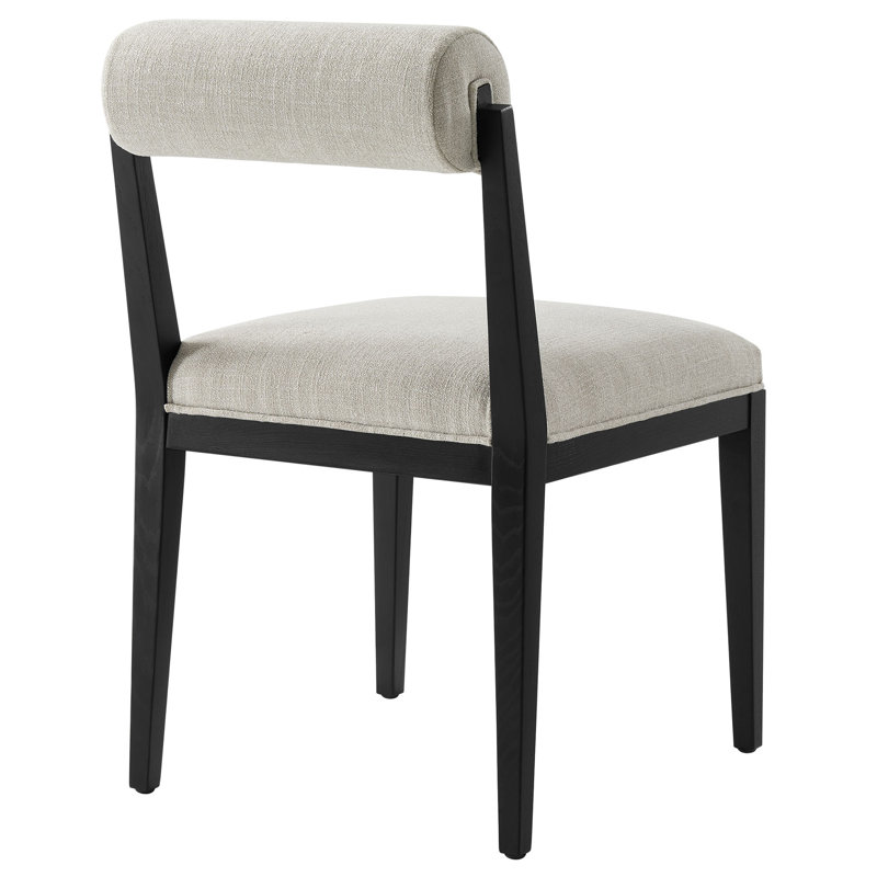 Chaise de salle à manger en tissu Kai, Lin