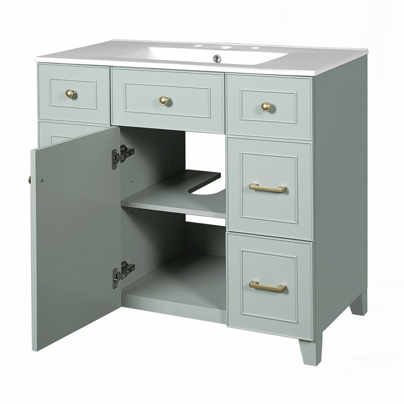 Meuble-lavabo 36 po avec lavabo en céramique