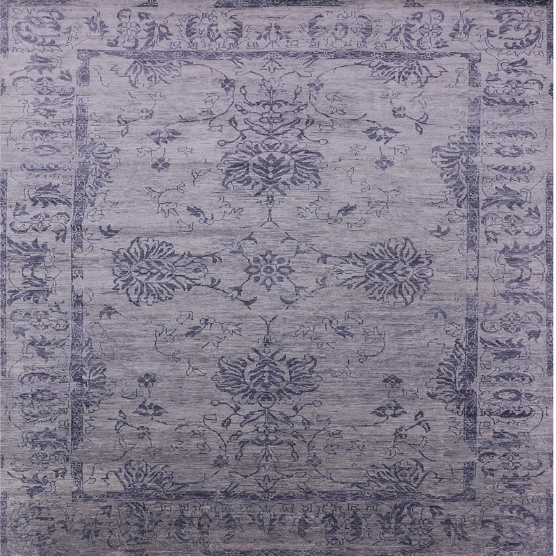 Tapis 100% Mid-Century moderne lavable à la machine 2080, Carré 3 pi