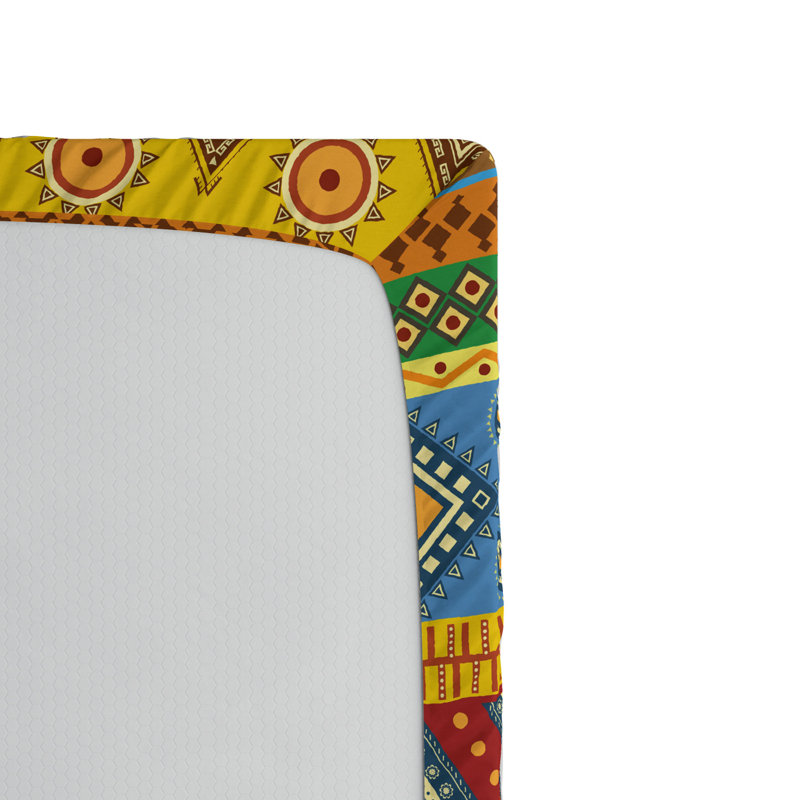 Microfiber Geometric Fitted Sheet, Full Fitted Sheet
