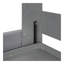 Grand lit escamotable mural avec coussin, gris