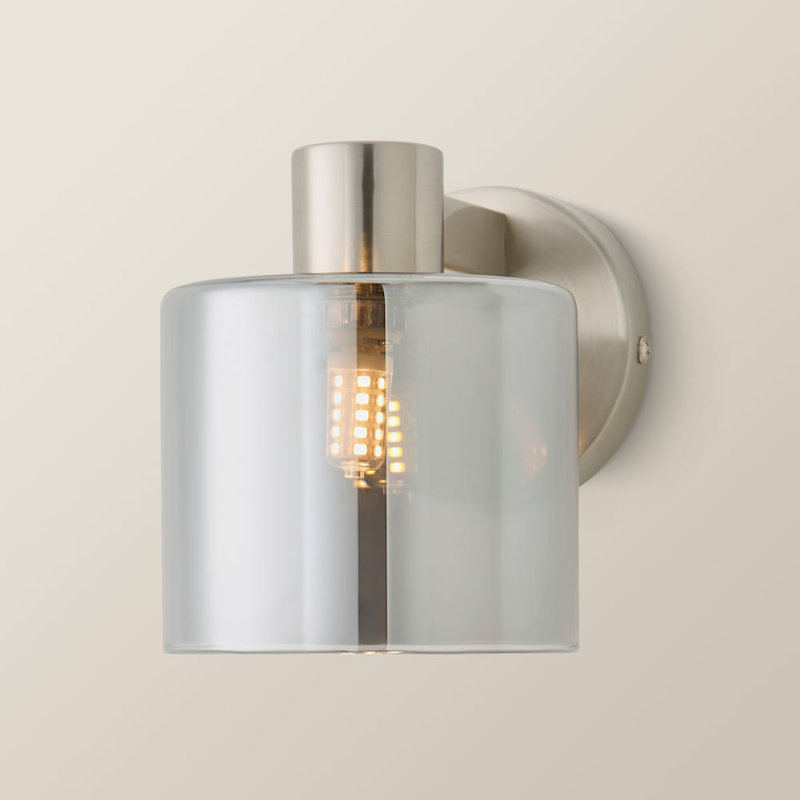 Alfiere Armed Sconce, 1, 13cm H x 11cm W x 17cm D, Brushed Chrome