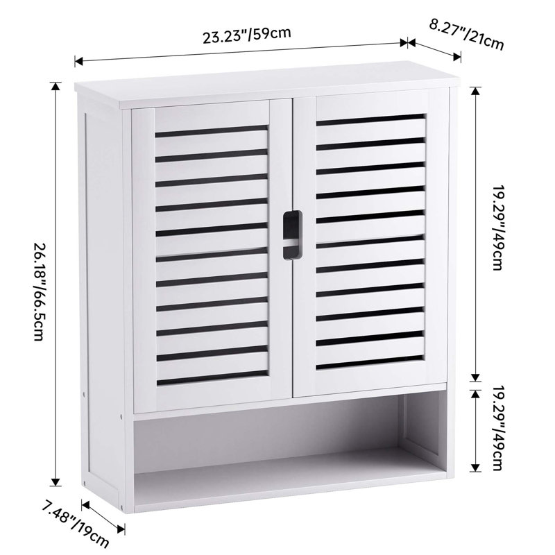 Aaleeyah Bathroom Cabinet, White