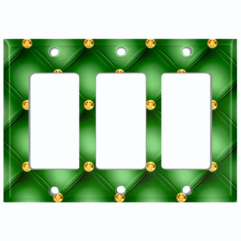 Patterned 3 - Gang Toggle Light Switch Standard Wall Plate
