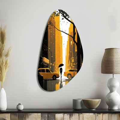 «New York Sunshine After The Rain I» - art mural asymétrique en forme de ville à New York