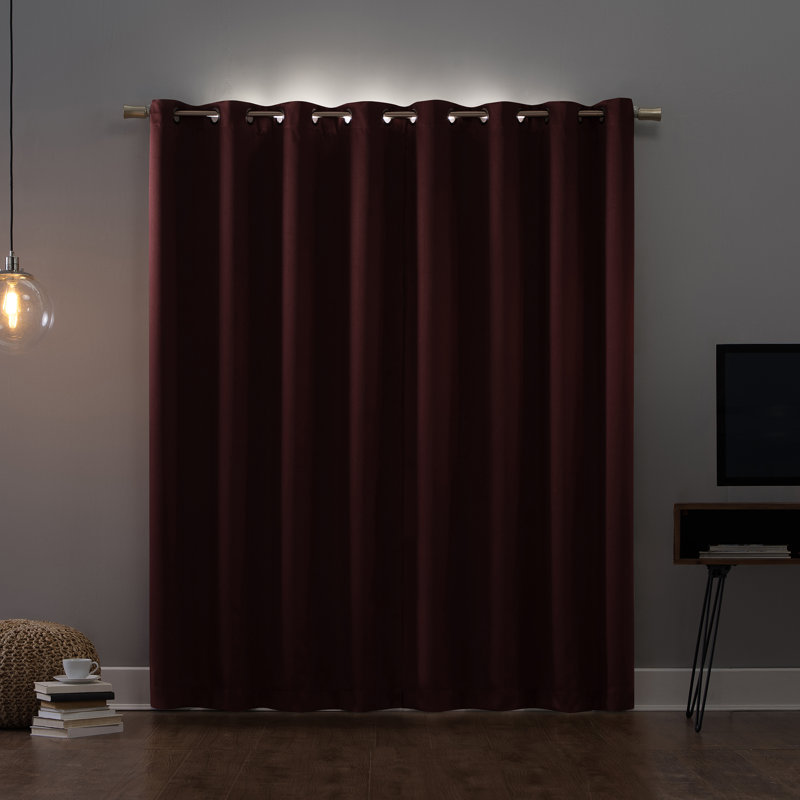 Blackout Grommet Curtain Panel - Basics by Wayfair™, 40" W x 84" L, Wine Red