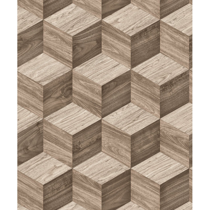 Rouleau de papier peint géométrique L 33 pi x l 21 po Arnett, Beige clair
