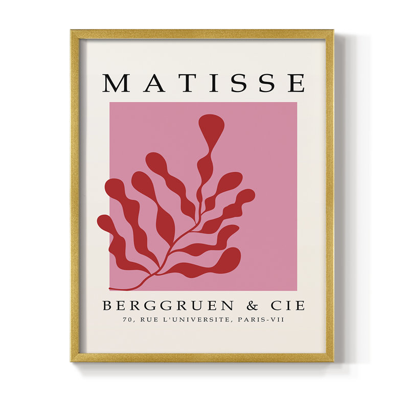 Matisse XLVI, reproduction encadrée - bois massif, H 28 po x l 22 po