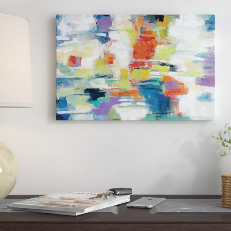 «Island Town» par Silvia Vassileva, reproduction d'art sur toile tendue, H 40 po x l 60 po x P 1,5 po, Toile tendue