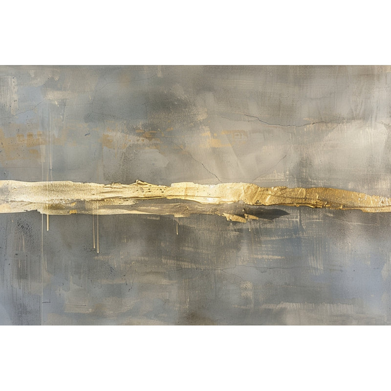 «Gilded Calm», art mural sur toile tendue, L 24 po x H 16 po x P 1,5 po