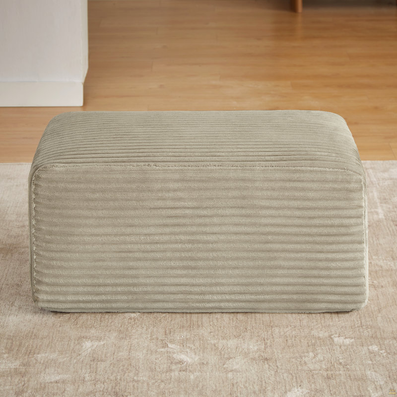 Canapé modulaire en L avec repose-pieds, Chameau