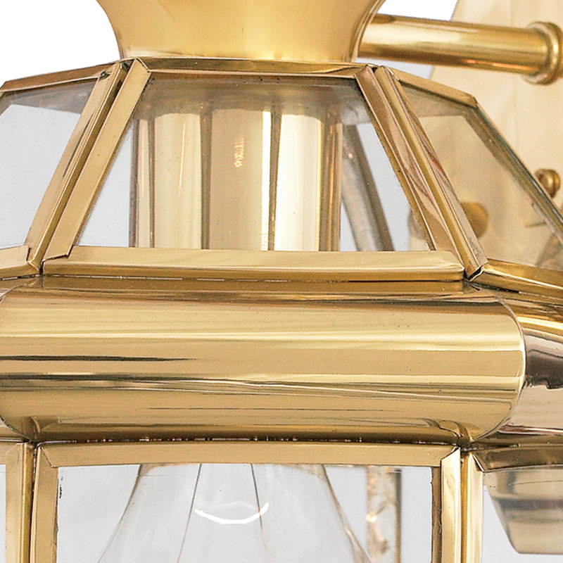 Ateeq Wall Light, Polished Brass, 7" W x 11.5" H x 6.75" D