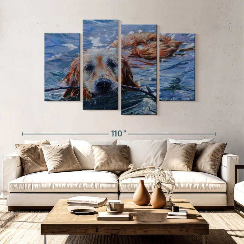 Brampt Brinkley Golden Retriever, 54" H x 84" W