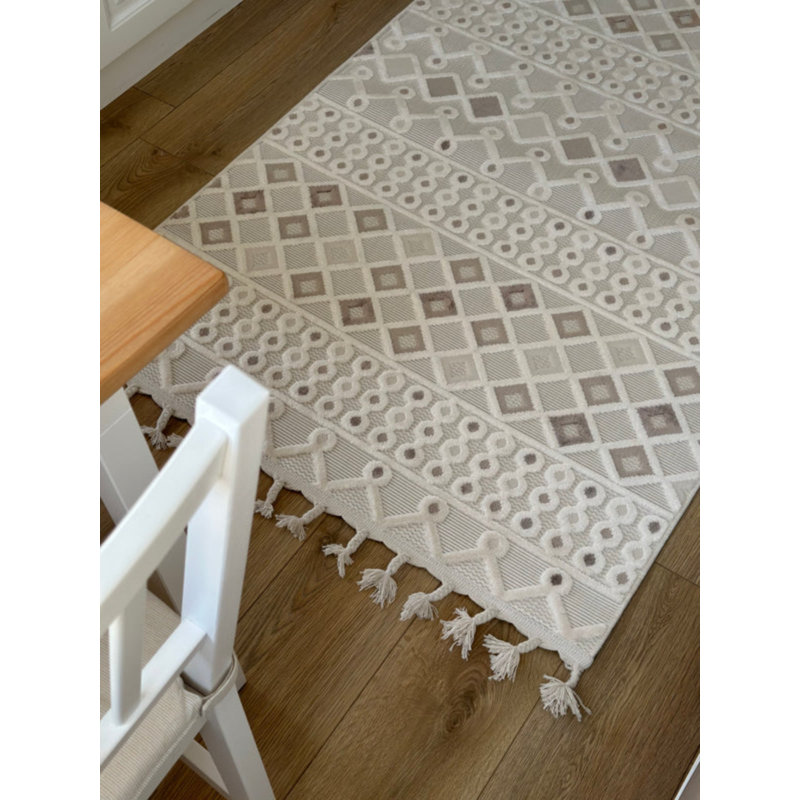 Vladlena Geometric Indoor / Outdoor Rug, Rectangle 4' x 8'11"