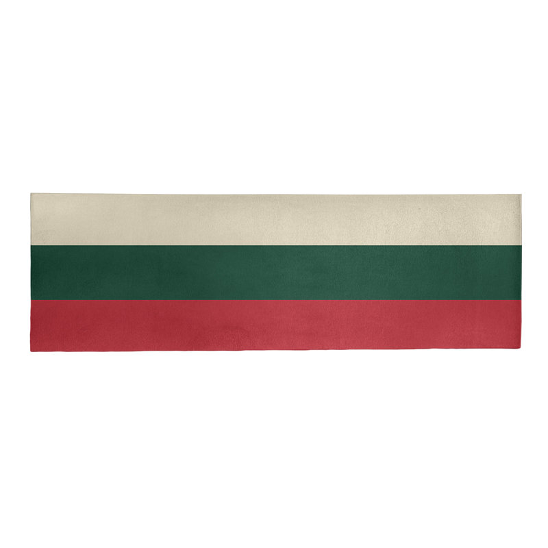 Vert forêt tissé à plat, Tapis de couloir 2 pi 6 po x 8 pi