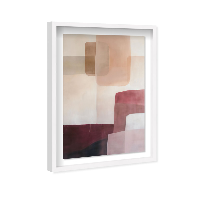 Ruby Dreams I Shadowbox Abstract Print by Oliver Gal, Black Frame, 10 x 15, 37.5"H x 25.5"W, White Frame