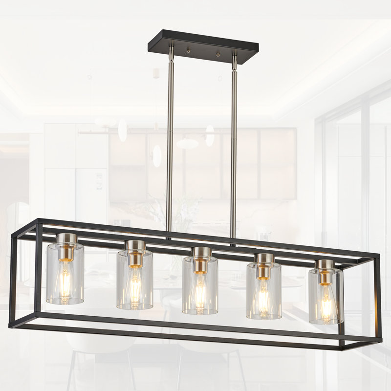 Allyn 5 - Light Pendant, Brushed Nickel/Black, 5