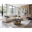 Round White Marble Coffee Table with Iron Base-1023090820-1023090818