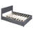 Upholstered Platform Bed with 2 Drawers and 1 Trundle, Classic Headboard Design-1223924941-1223924940