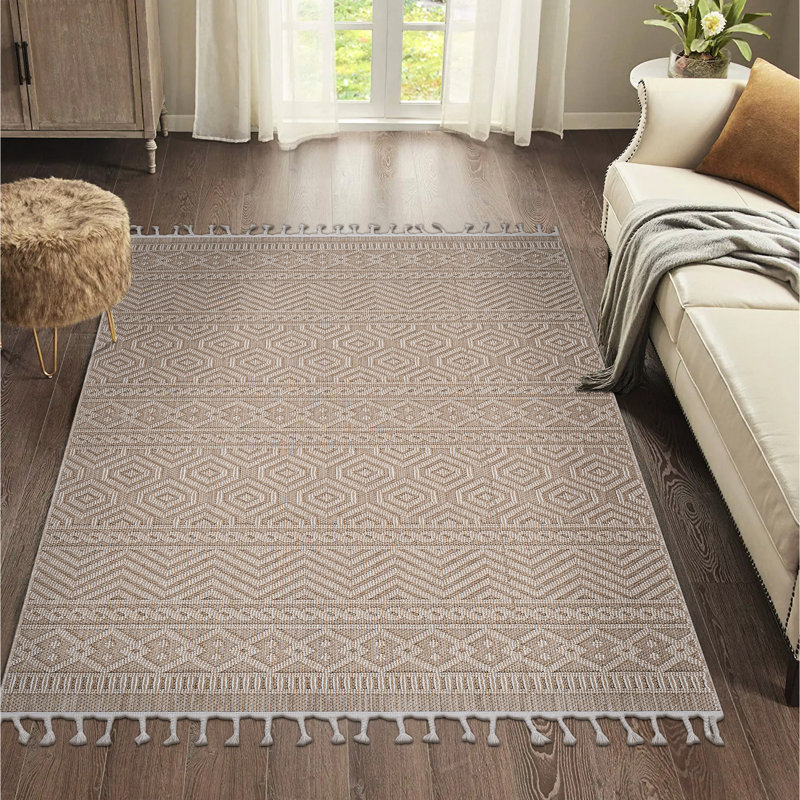 6X9 Geometric Rug - Stain , Non-Shedding, Adds Elegance To Living Room, Bedroom, Dining Entryway, Nursery, Dorm Study, Office, Kitchen Area Soft Touch, Non-Shedding For Dining, Dorm, Eat-In
