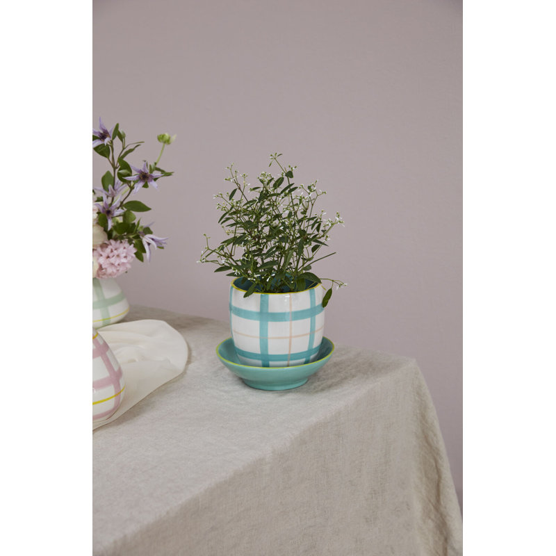 Pot avec soucoupe Bertie 6,5 po x 5,5 po