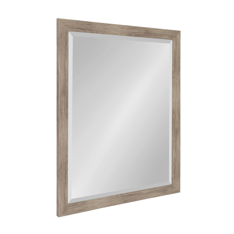 Brucie Flat Mirror, Rustic Brown, 31.25" x 25"