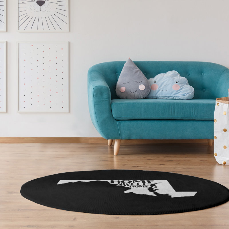 Chenille Indoor Rug, Round 5'