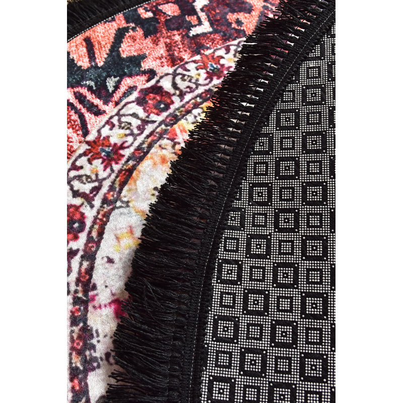 Tapis antibactérien rond, 39,4 po de diamètre, 100% polyester, hauteur de poils de 0,2 po | Dessous antidérapant, lavable à la machine | Parfait pour le salon, la chambre à coucher et la salle de jeux, conception douce et durable