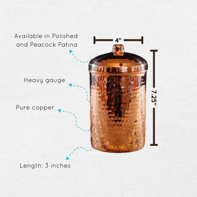 Copper Kitchen Canisters - Individual Sizes