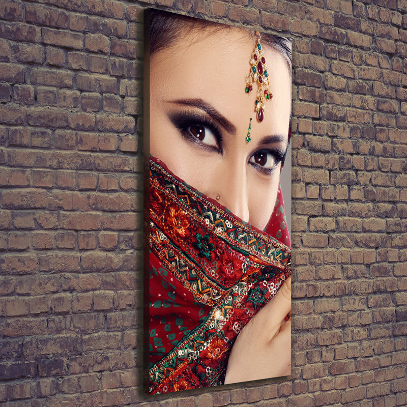 Indian Woman - Wrapped Canvas Print