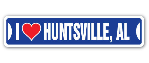 Plaque de rue Huntsville Al en plastique robuste 6 po x 24 po