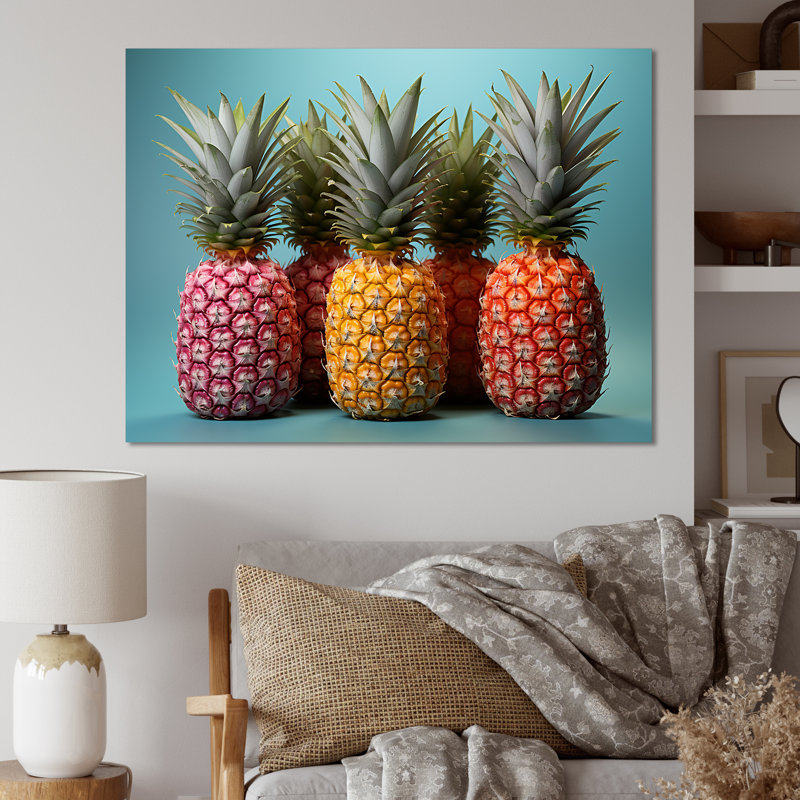 Doux ananas juteux délice I, H 24 po x l 32 po x P 1 po, Toile tendue