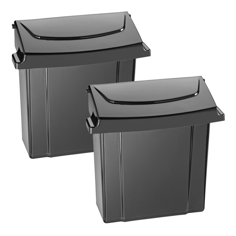 Réceptacle de serviettes hygiéniques en plastique durable, Noir