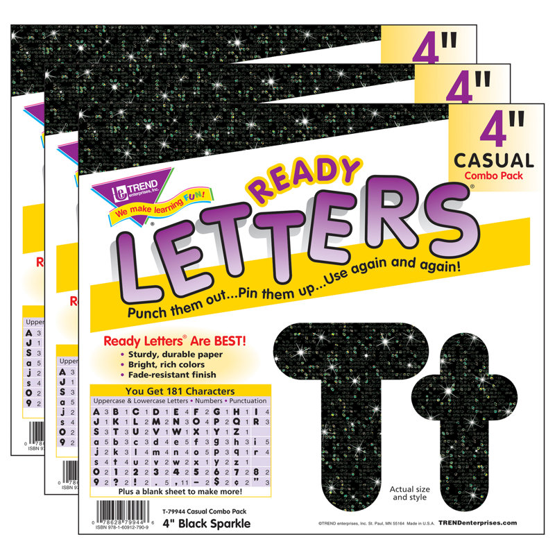 Sparkle 4 po lettres décontractées