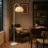 63" Arched/Arc Rattan Floor Lamp With Adjustable Lamp Head.