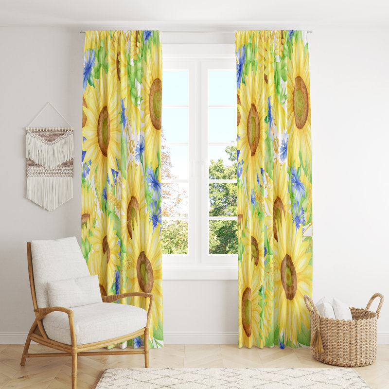 Semi Sheer Curtain Pair, 20" W x 52" L