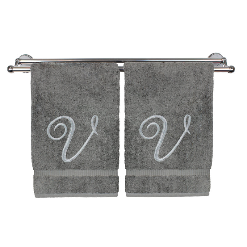 Super Plush Hand Towel, V, Gray/Silver