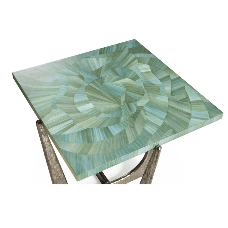 Water Seaglass Martini Table, 23" H x 21.5" W x 21.5" D