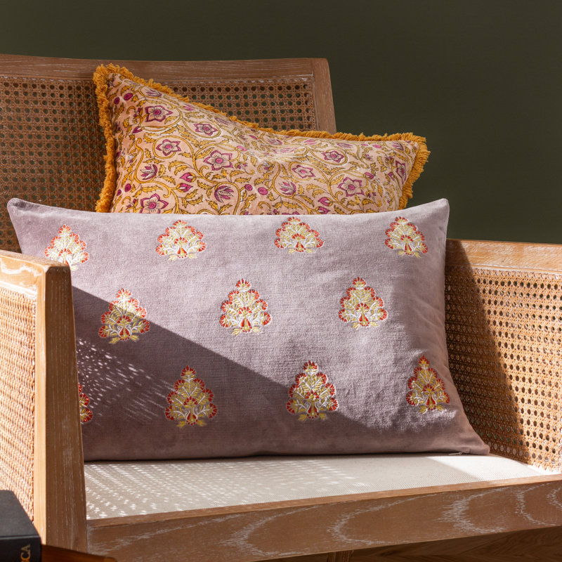 Anouar Floral Square Throw Cushion