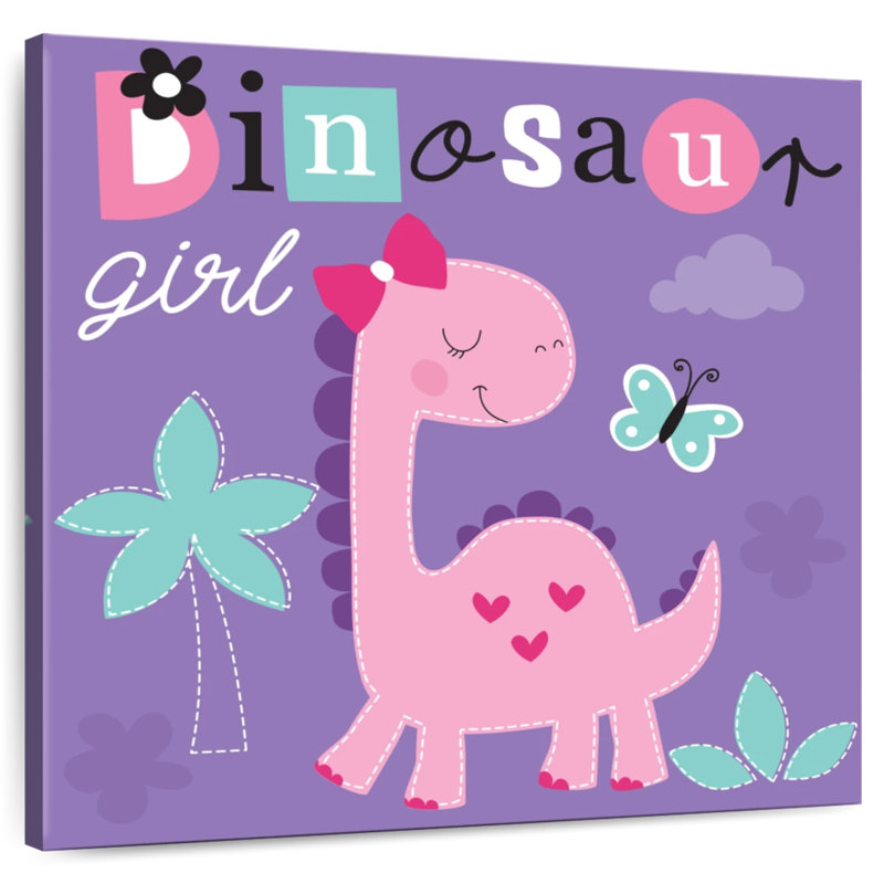«Ashelle Dinosaur Girl», typographie, H 16 po x l 16 po