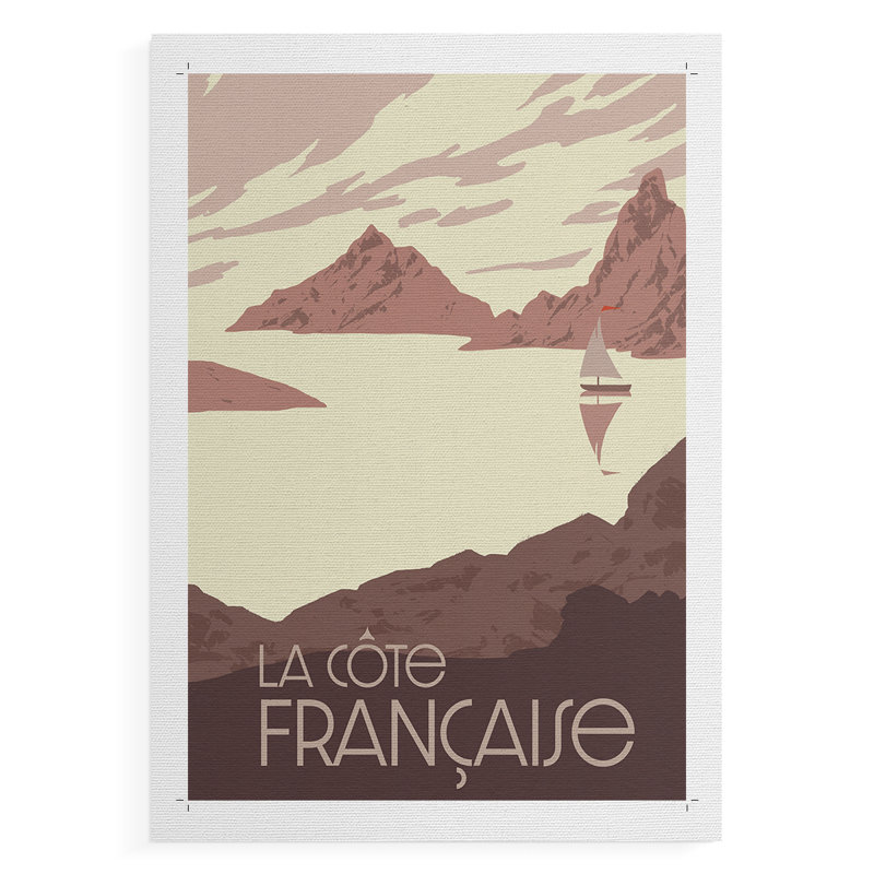 Côte française II - Impression sur toile seulement - NON CADRE, H 27 po x l 18 po