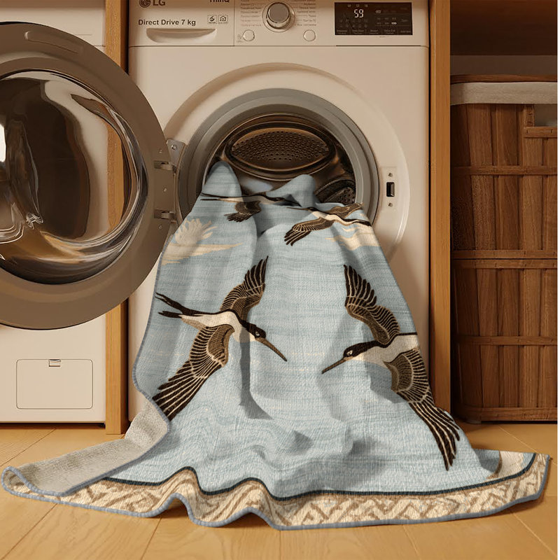  Tapis lavable Coastal Birds, Carré 5 pi