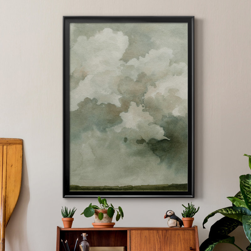 " Coming Rain I ", Black, 36.5" H x 26.5" W x 1" D